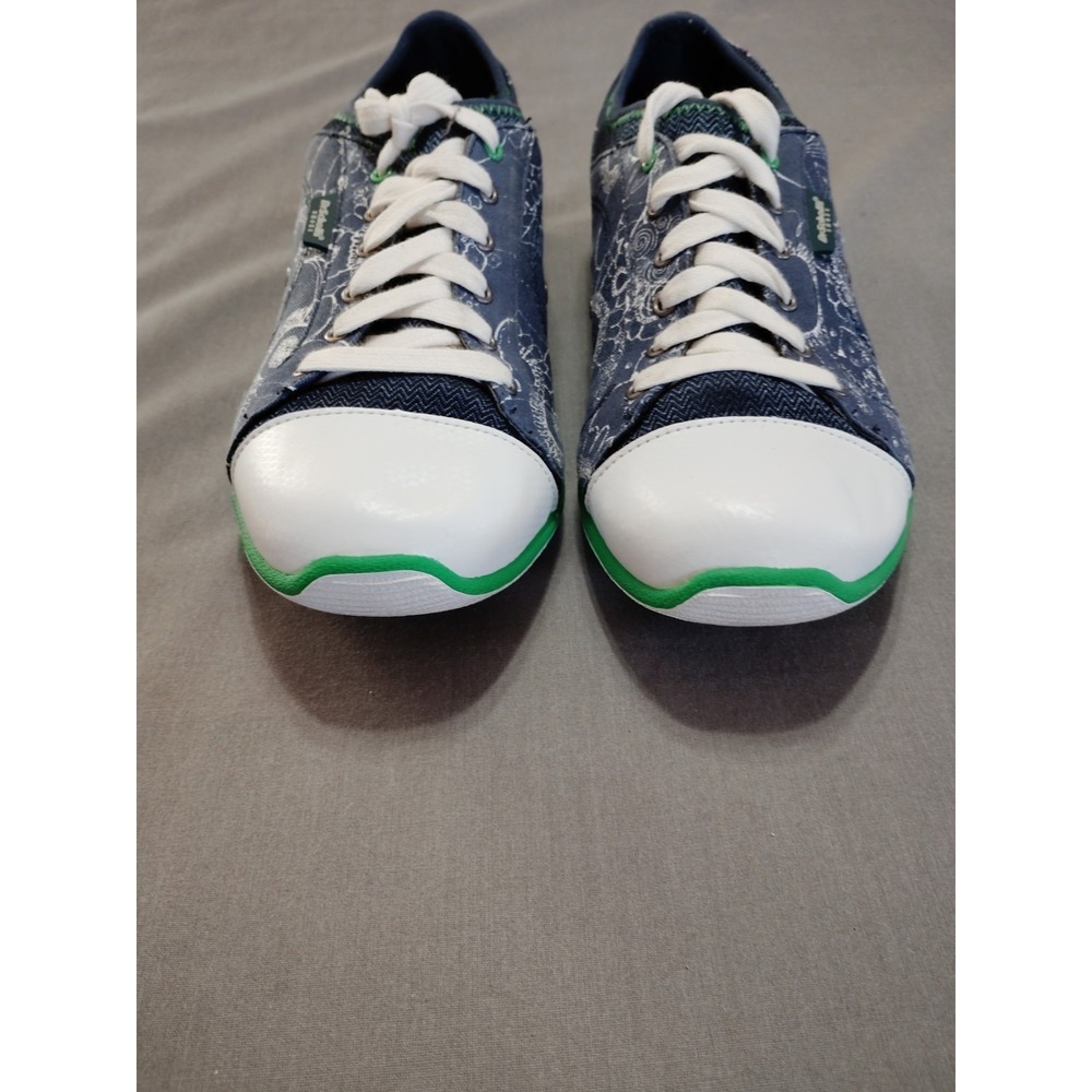 Dr Scholls JAMIE Sneakers Blue Comfort 10M Massaging Gel Insoles Preppy Athletic - Picture 3 of 9